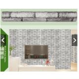Cuộn 5m Decal giấy dán tường gạch xám rêu khổ rộng 0.45m sẵn keo