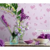 5m decal giấy dán tường trái tim hồng r