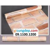 [HCM]5m giấy dán tường giả gạch nâu