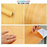 [HCM]5m giấy dán tường giả gỗ vàng
