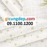 [HCM]5m Giấy dán tường hoa 5 cánh xanh