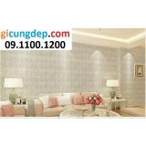 [HCM]5m Giấy dán tường hoa văn châu Âu nền bạc