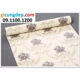 5m Giấy dán tường hoa văn hoa hồng đen châu Âu