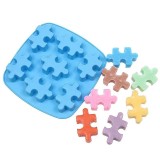 5pc Puzzles Silicone Chocolate Mold DIY Cookies Soap Jelly Bakeware Moulds 3D Cupcake For Kitchen Baking Tools - intl