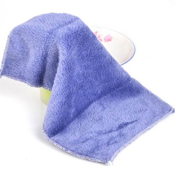 5pcs Bamboo Fiber Dish Towel Cloths 25*25cm Kitchen Hang Dishcloth Cleaning 30*25cm - intl