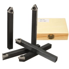 5 cái Thép Cứng 1/4 inch Vỏ Máy Tiện Indexable Carbide Lắp Dụng Cụ Xoay Bit-intl