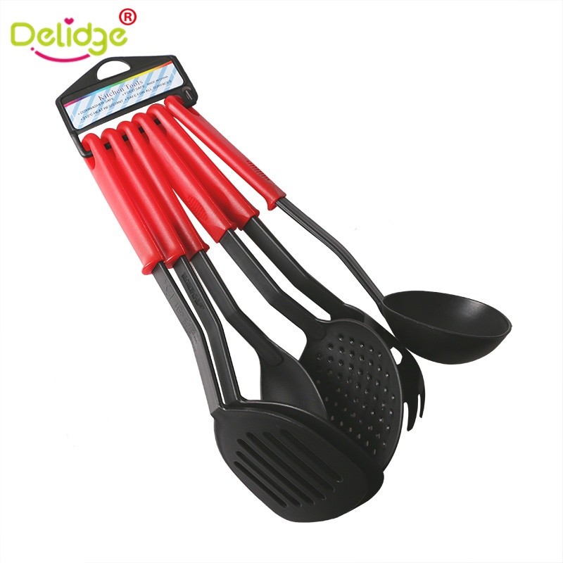 6 Pcs/set Cooking Tool Set Food-Grade Nylon Non-Stick Kitchen Utensils Set Heat-Resistant Cooking Utensil Set,Red - intl