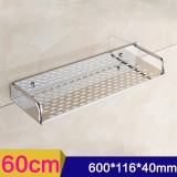 60 cm Đơn Tầng Hình Chữ Nhật Tắm/Nhà Bếp Giá Treo Nhà Tắm Không Gian Lưu Trữ Cho Bếp Nhà Tắm/Nhà Treo Tường Inox gắn Xả Kho-quốc tế