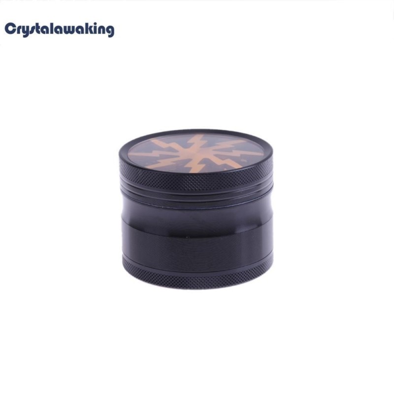 63MM Four Layers Aluminum Alloy Lightning Pattern Grinders - intl