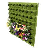 epayst 64 Pockets Outdoor Garden Vertical Planting Hanging Container (Green)
