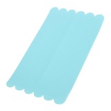 6pcs Bath Tub Shower Treads Non Slip Anti Skid Safety Applique Mat Strips Grip #light blue - intl