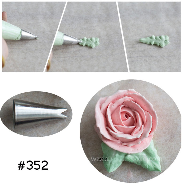 7 Pcs/set Leaves Cream Metal Tips Stainless Steel Icing Piping Nozzles Cake Cream Decorating Cupcake Pastry Tools,SIlver - intl