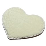 70 x 80cm Plush Shaggy Heart Soft Floor Rug Bedroom Kid Area Mat Comfy Carpet - intl