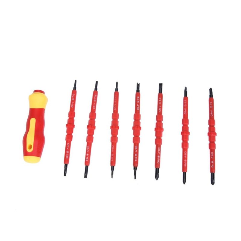 7pcs Insulation Manually Screwdriver Repair Kit (Red) - intl