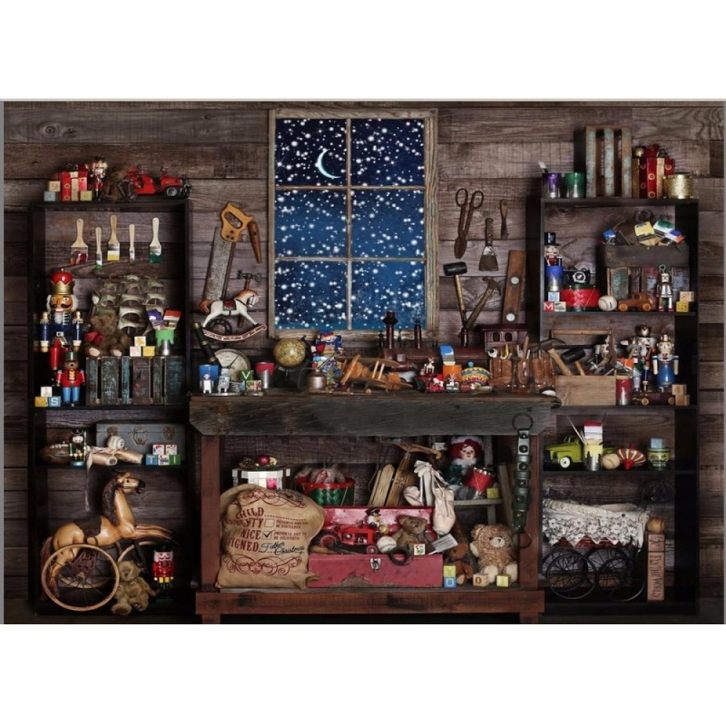 7x5FT Vinyl Wood Cute Shop Home Night Scene Studio Background Backdrop Prop - intl