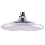 epayst 8\" inch Round Rain Stainless Steel LED Light Lamp ShowerHead