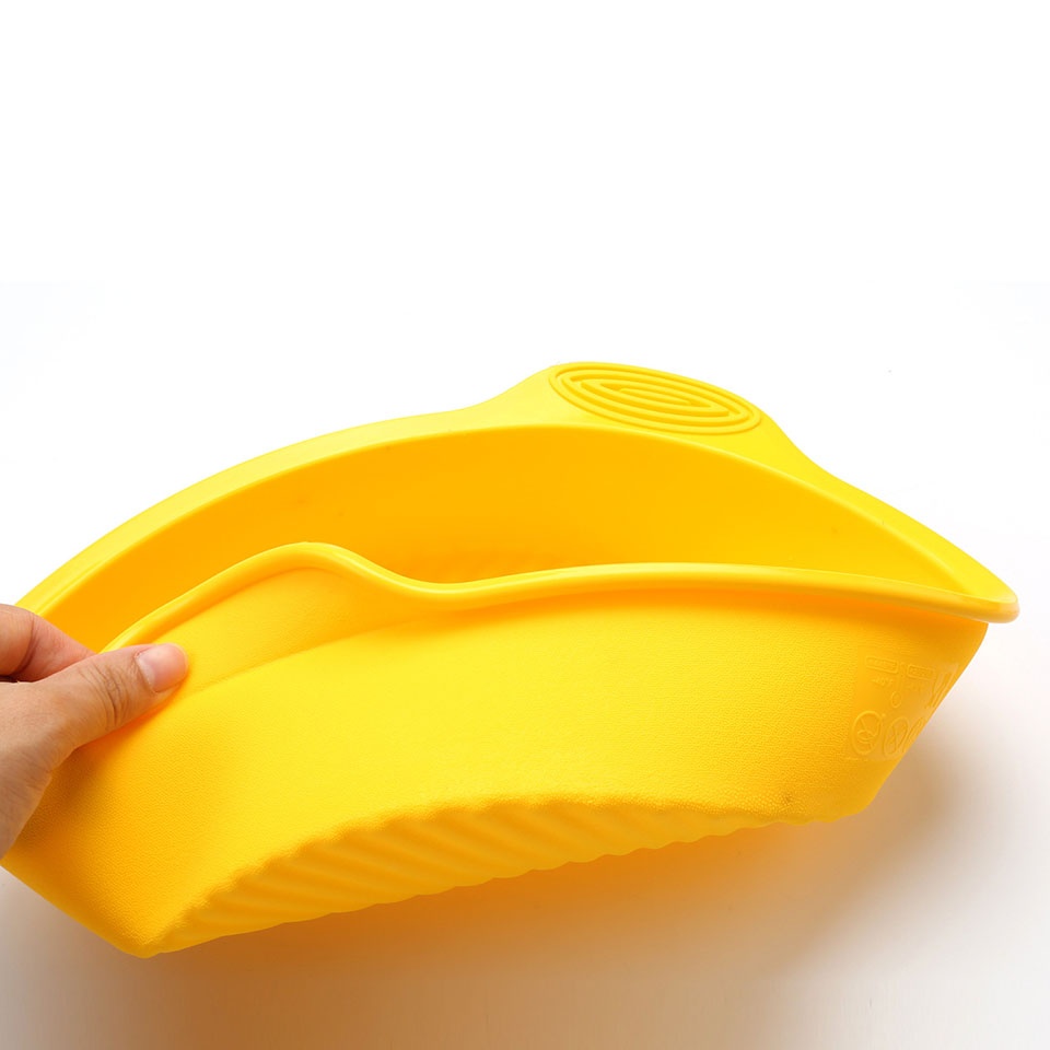 9 inch 28.5*24.5*6.2cm DlY Round Shape 3D Silicone Cake Mold Baking Tools Bakeware Maker Mold Tray Baking,Yellow - intl