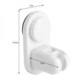 Có thể điều chỉnh Nhà DIY Phòng Tắm Tắm Treo Tường Giá Đỡ Đứng Đầu Hút (Bạc)-quốc tế