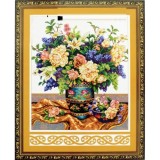 Tranh thêu chữ thập Bình hoa AL21490-Siêu thị tranh thêu