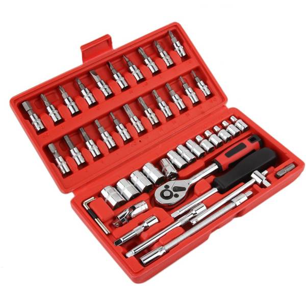 Allwin 46 Pcs Car Repair Tool Combination Tool Set Spanner Screwdriver Head Set