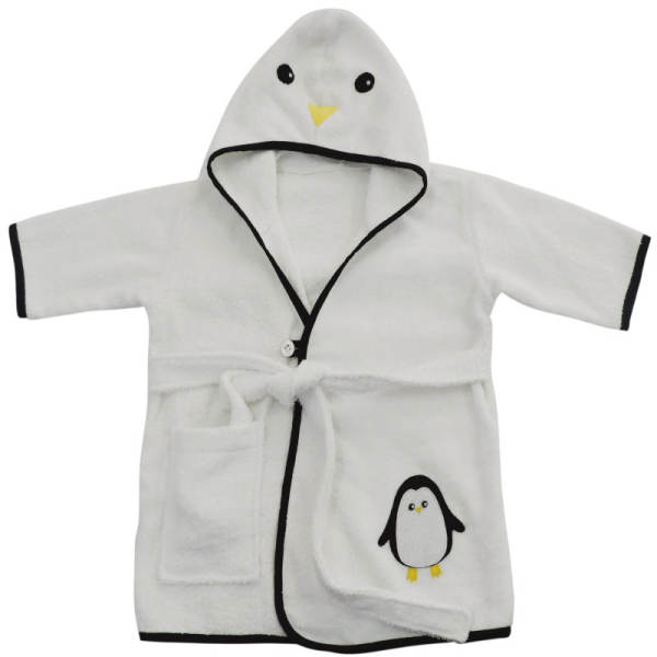 Áo choàng tắm ATHENA mũ trùm chú chim cánh cụt cho bé từ 2 đến 4 tuổi