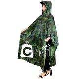 Áo Mưa Cánh Dơi Vải Dù Hoạ Tiết Lính Nữ