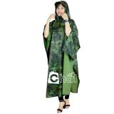 Áo Mưa Cánh Dơi Vải Dù Hoạ Tiết Lính Nữ