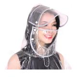 Áo mưa thời trang trong suốt 1 đầu có che mặt