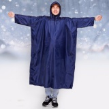 Áo Mưa Vải Dù Xẻ Tà Cánh Dơi 1m4 ( Xanh Đậm )