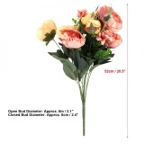 epayst Artificial Peony Silk Flowers Bouquet Festival Wedding Home Party Decoration Champagne