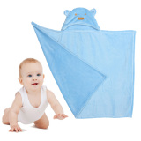 Baby Kid Hooded Bathrobe Bath Towel (Blue Bear) (Intl)