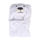 Baby Kid Hooded Bathrobe Bath Towel (White Bear) (Intl)
