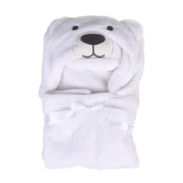 Baby Kid Hooded Bathrobe Bath Towel (White Bear) (Intl)