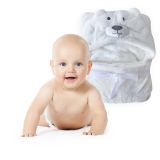 Baby Kid Hooded Bathrobe Bath Towel (White Bear) (Intl)