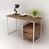 Bàn làm việc CS3 Trắng vân gỗ đậm