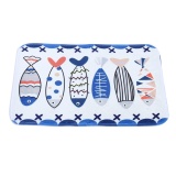 Bathroom Bedroom Mat Tea Table Bibulous Antiskid Fish(Blue) - intl