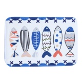 Bathroom Bedroom Mat Tea Table Bibulous Antiskid Fish(Blue) - intl