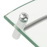 Bathroom Glass Triangular Wall Mount Corner Shelf Rack Storage Organizer Holder (20cm) - intl