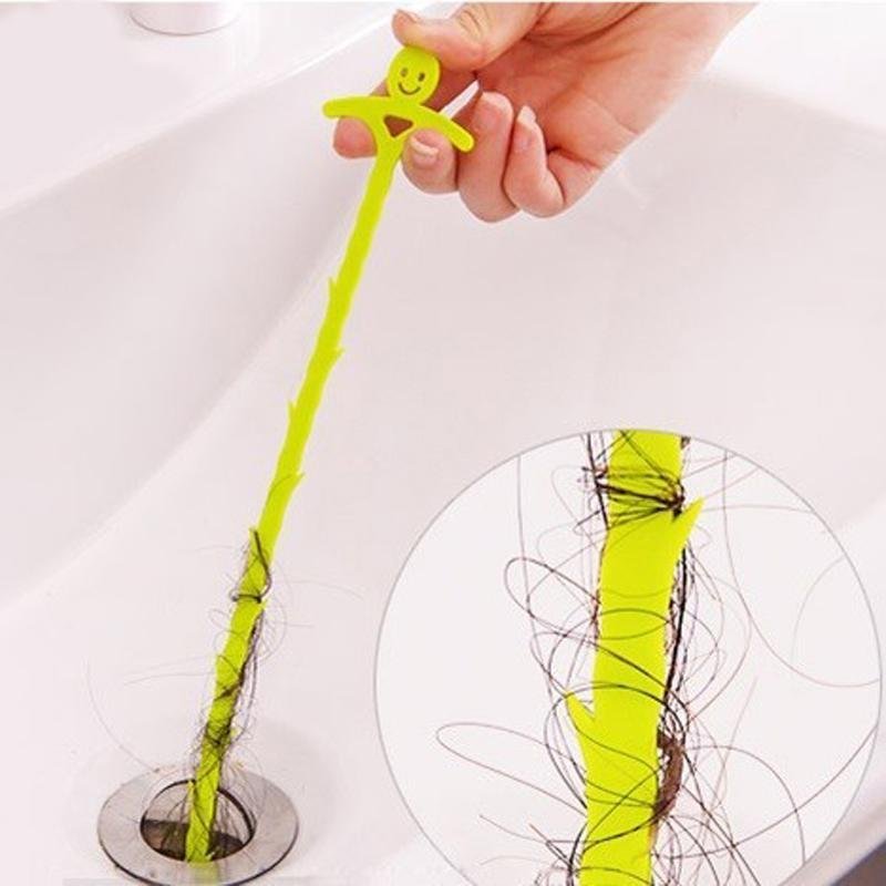 Bathroom Hair Sewer Cleaning Brush Kitchen Sink Tub Toilet Dredge Pipe Snake Brush Tools Creative Bathroom Kitchen Accessories - intl