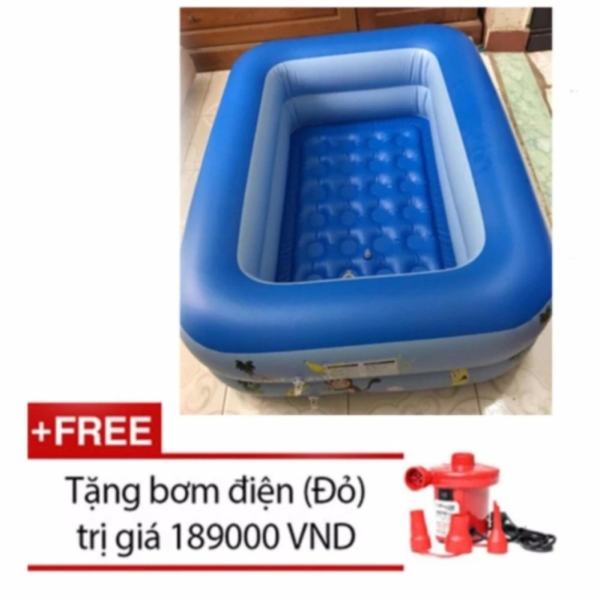 Bể bơi Summer 2 tầng cho bé loại 115cmx85cmx35cm + Tặng bơm điện