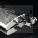 Bình đựng rượu cccp dập nổi inox cao cấp 1,5 lít (bạc)