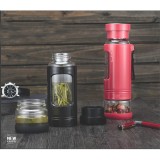 Chai Giữ Nhiệt thủy tinh 520ml có ly đựng thủy tinh cao cấp