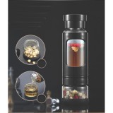Bình giữ nhiệt 520ml có cốc thủy tinh cao cấp (Đen)