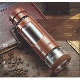 Bình giữ nhiệt 520ml có cốc thủy tinh cao cấp (Đen)