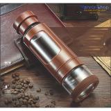 Bình Giữ Nhiệt đựng trà 520ml Thủy tinh cao cấp (Đen)