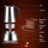Bình pha cà phê Inox cao cấp của Ý hiệu Foxy (pha 2 ly) – BCP01
