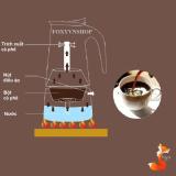 Bình pha cà phê Inox cao cấp của Ý hiệu Foxy (pha 2 ly) – BCP01