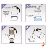 Bình pha cà phê Inox cao cấp của Ý hiệu Foxy (pha 2 ly) – BCP01
