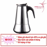 Bình pha cà phê Inox cao cấp phong cách Italy – BCP Bạc - 2 CUP