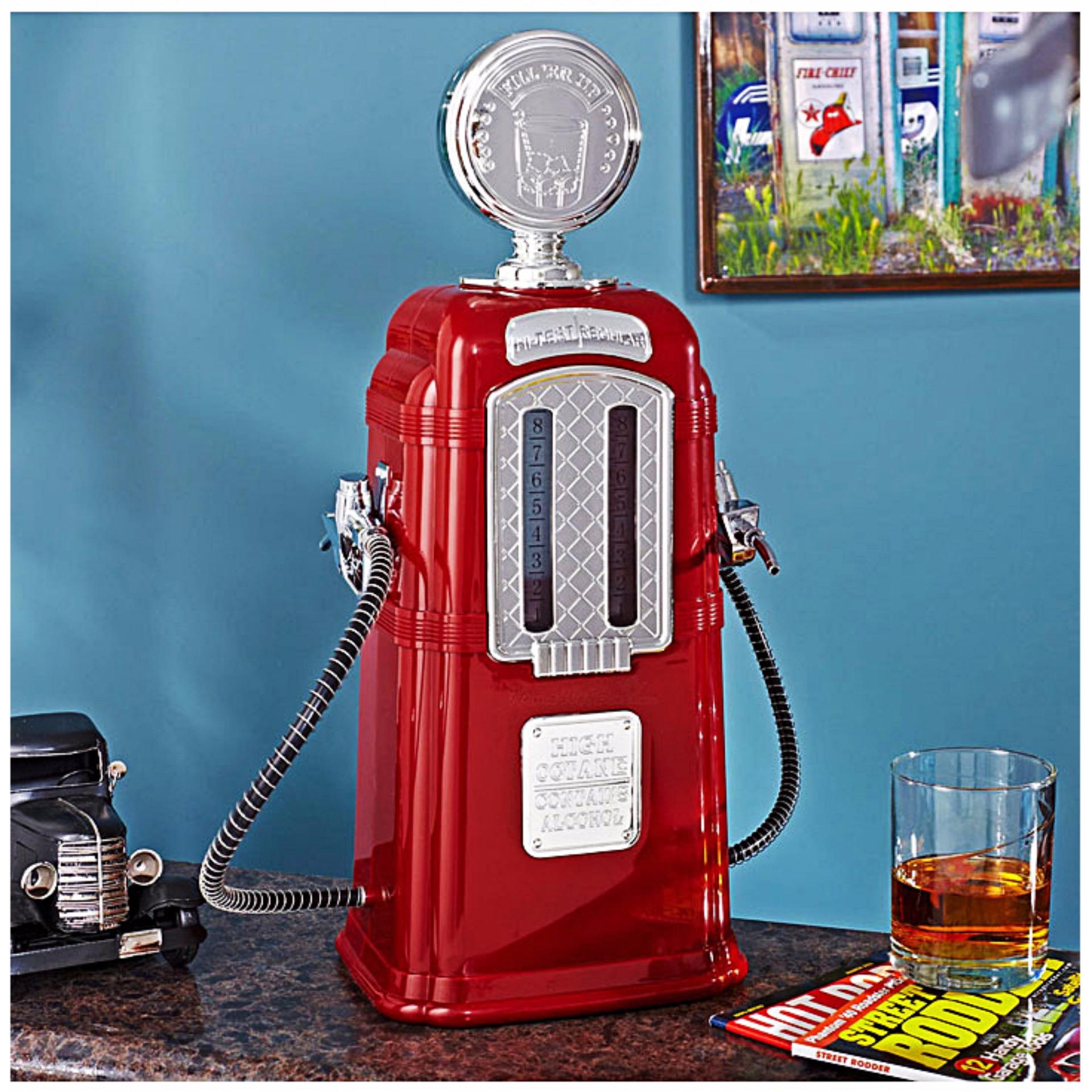 [FREESHIP MAX 15K][HCM]Bình rót bia cây xăng V.3 2 vòi (màu đỏ)